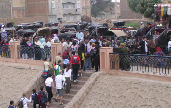 Horus. Carriage Drivers waiting for passengers to Horus.