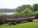 Dugout Canoe over looking Missouri River