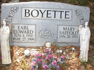 Earl Edward Boyett and Mary Saffold Boyett