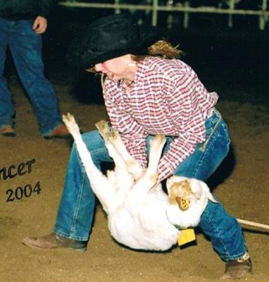 Taylor goat tying at a rodeo