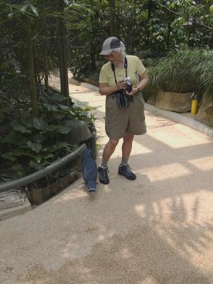 Marsha and friend at the Jurong Bird Park SE Asia aviary