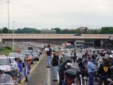 traffic stopped on rt.66 in Fairfax VA. waiting on about a thousand bikes to enter on ramp