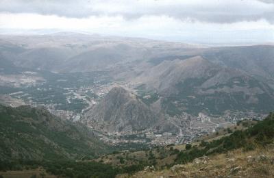 Amasya view from ridge above city