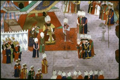 Sultan receiving guests