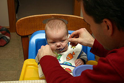 First week of eating solid food
