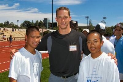 The boys and the world's top ranked decathlete