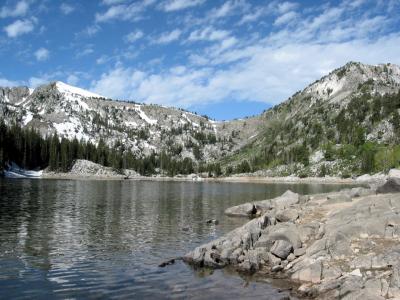 Shallow Lake and Surrounding Peaks