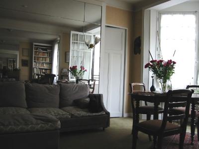The living room and its reflection