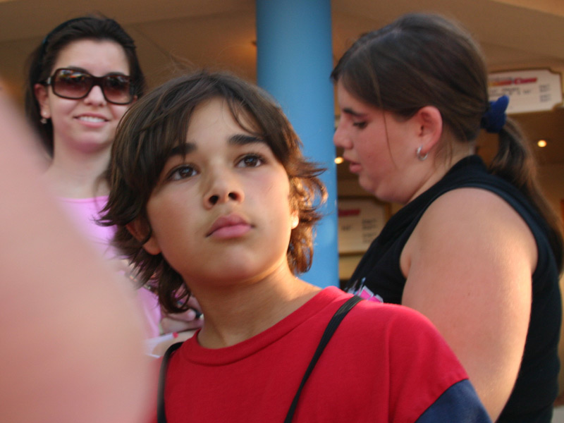 Luis Garcia, Masiela Lusha (in back) George Lopez
