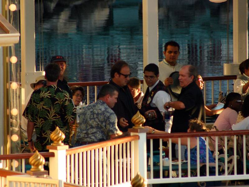 Jim Belushi and some of the members from his band The Sacred Hearts