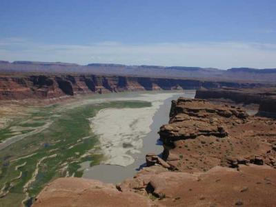 <small>Looking south from<BR>Hite overlook</small>