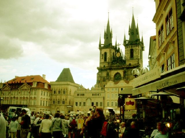 Downtown Prague.