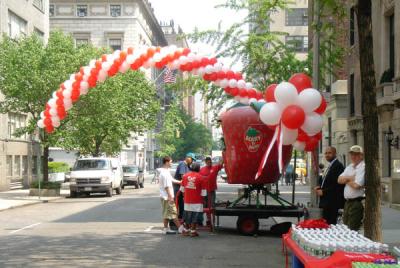 This street fair on East 69th Street and Park Avenue was still getting ready for all the kids expected to drop by