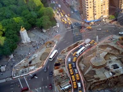 Interesting view of Columbus Circle from Asiate, the restaurant on the 35th floor of the Mandarin Oriental Hotel