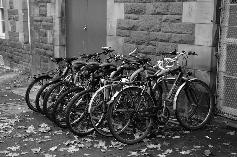 Bicycles.
