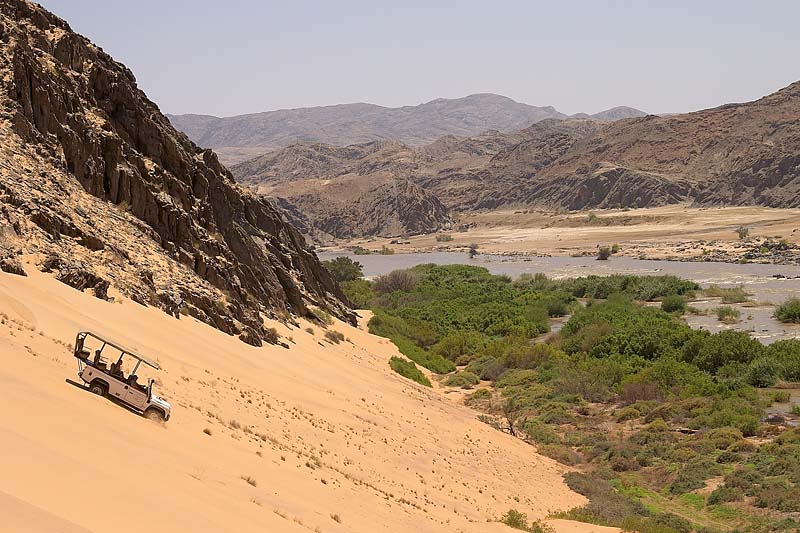 Dune Surfing in a Land Rover