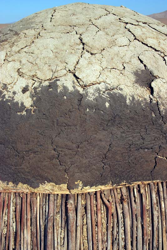 Hut Detail - Sticks, Mud & Dung
