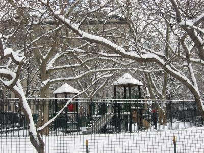 Children's Playground in the Snow