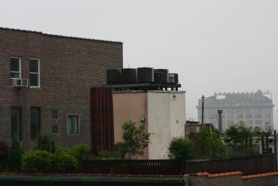 Greenwich Village Rooftop Garden on a Foggy Morning