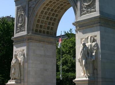 Washington Square Arch on the Memorial Holiday