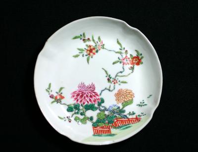 Chinese Famille Verte Dish, 5.5 inches diameter