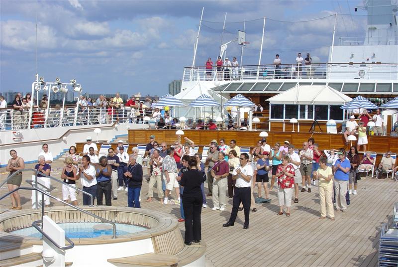 DSC01216 - Line dancing on deck during Sail-Away