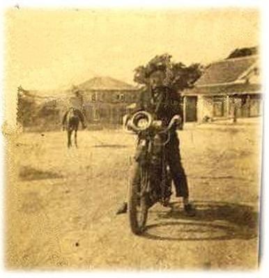 Tom Willcox On Motorcycle - c. 1912