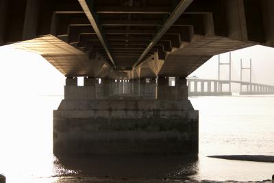 Sunlight under bridge