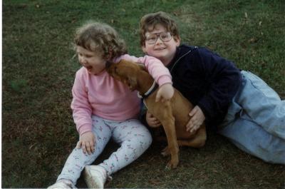 Rebecca, Barry, and Otto - years ago