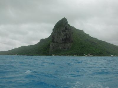 Nuupure Peak, Maupiti from Camille's boat