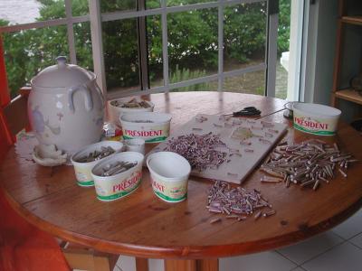 local necklace maker's studio, Maupiti