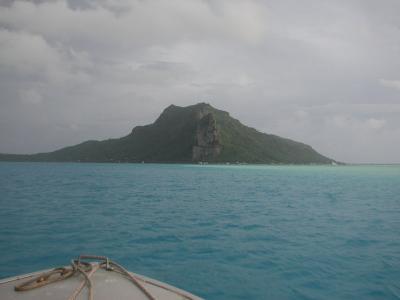 Maupiti from the boat, leaving