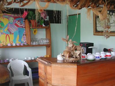 cafe at the Huahine airport