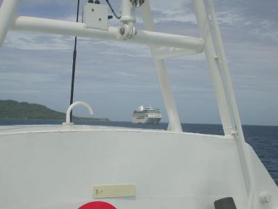 cruise ship, near Vaitape