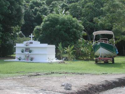 more relatives' graves in the yard, Vaitape