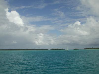 sailboat, Bora Bora's lagoon