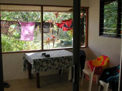 ...clothesline out front being put to use