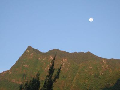 moonrise over Mt. Rotui, from Cook's Bay
