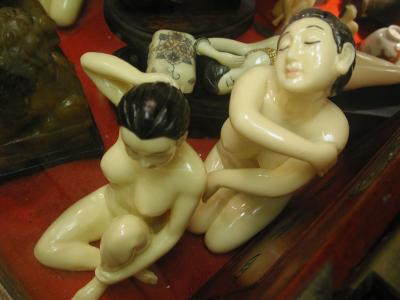 not in the bone carving store, but in a marvelous antique shop next to it, Kahuku, Oahu