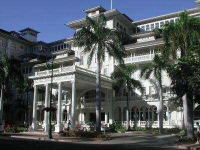 street facade, Moana Surfrider, Waikiki