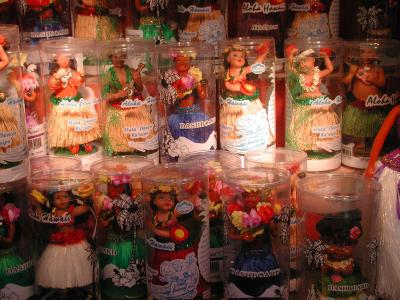 kitsch in plastic cylinders, International Marketplace, Waikiki