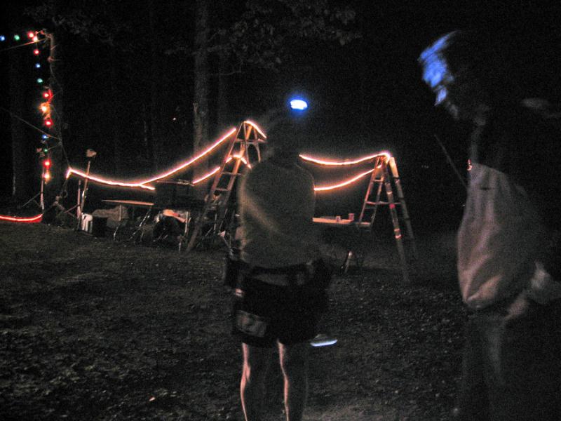 Jim @ finish shaking hands with Race Director