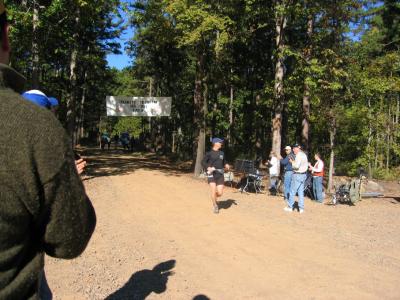 Jerry Frost finishing 100 miles!