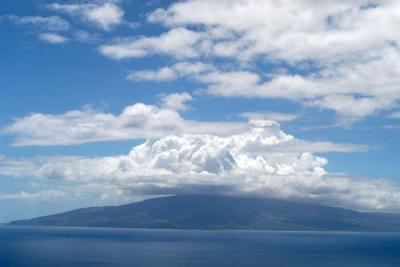 Cloud over island
