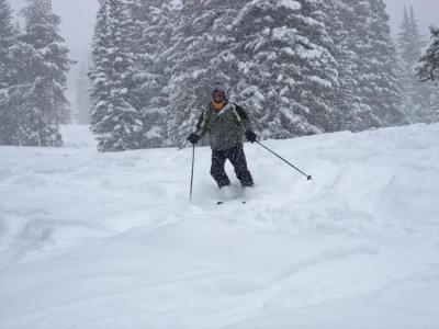 Fresh powder in Blue Sky Basin