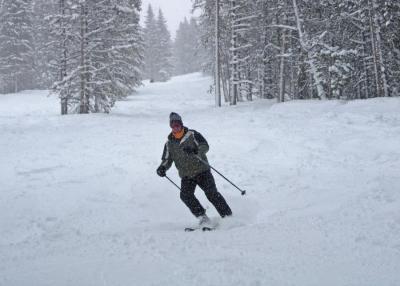 Fresh powder in Blue Sky Basin