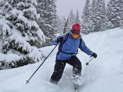 Fresh powder in Blue Sky Basin