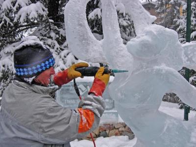 Ice carving at Vail