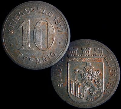 10 Pfennig Stadt Elberfeld 1917