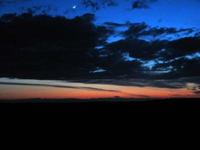 sunset  & moonrise